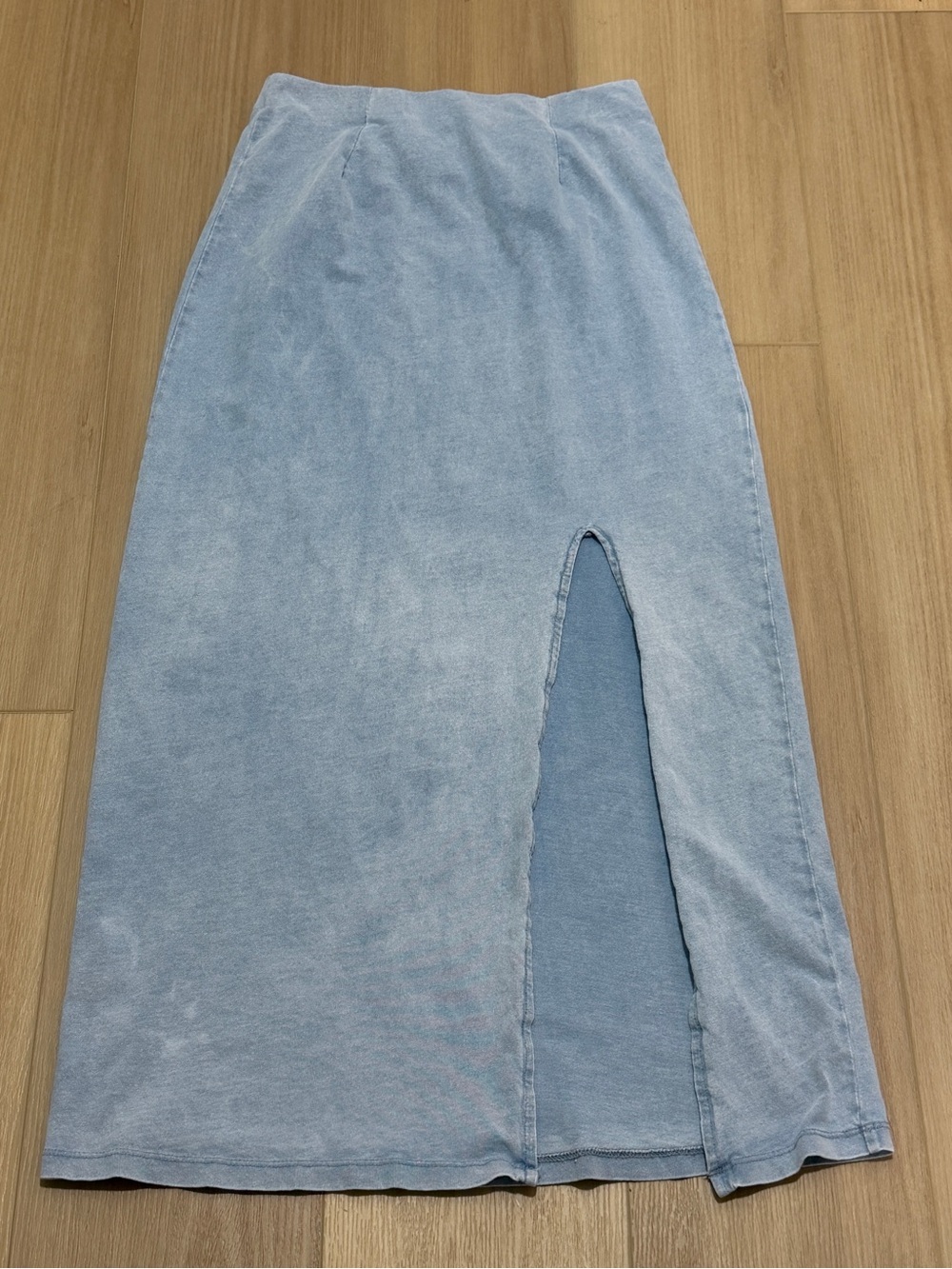 Z Supply Gail Jersey Denim Midi Skirt—Size Small